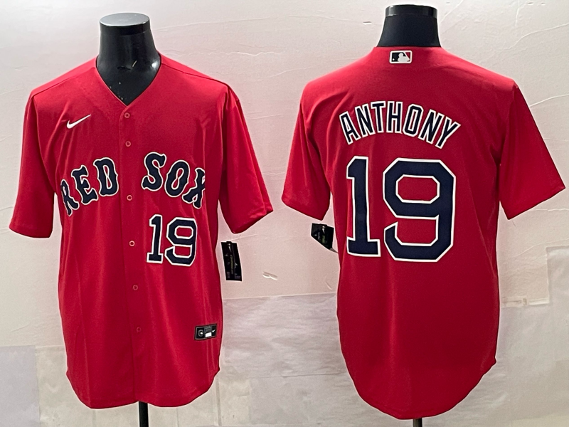 Men 2025 Boston Red Sox 19 Anthony red Nike MLB Jersey 003